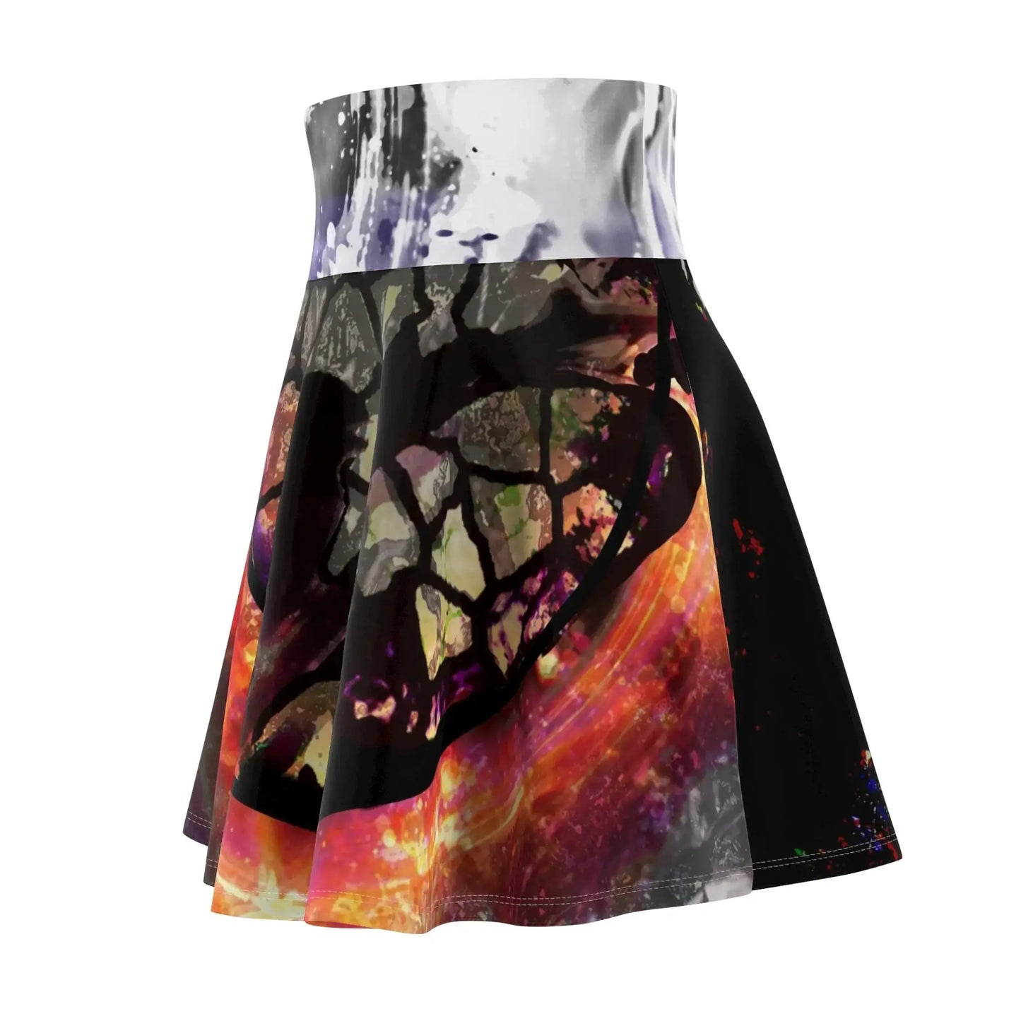 printed skater skirt - Cracks In The Real Official