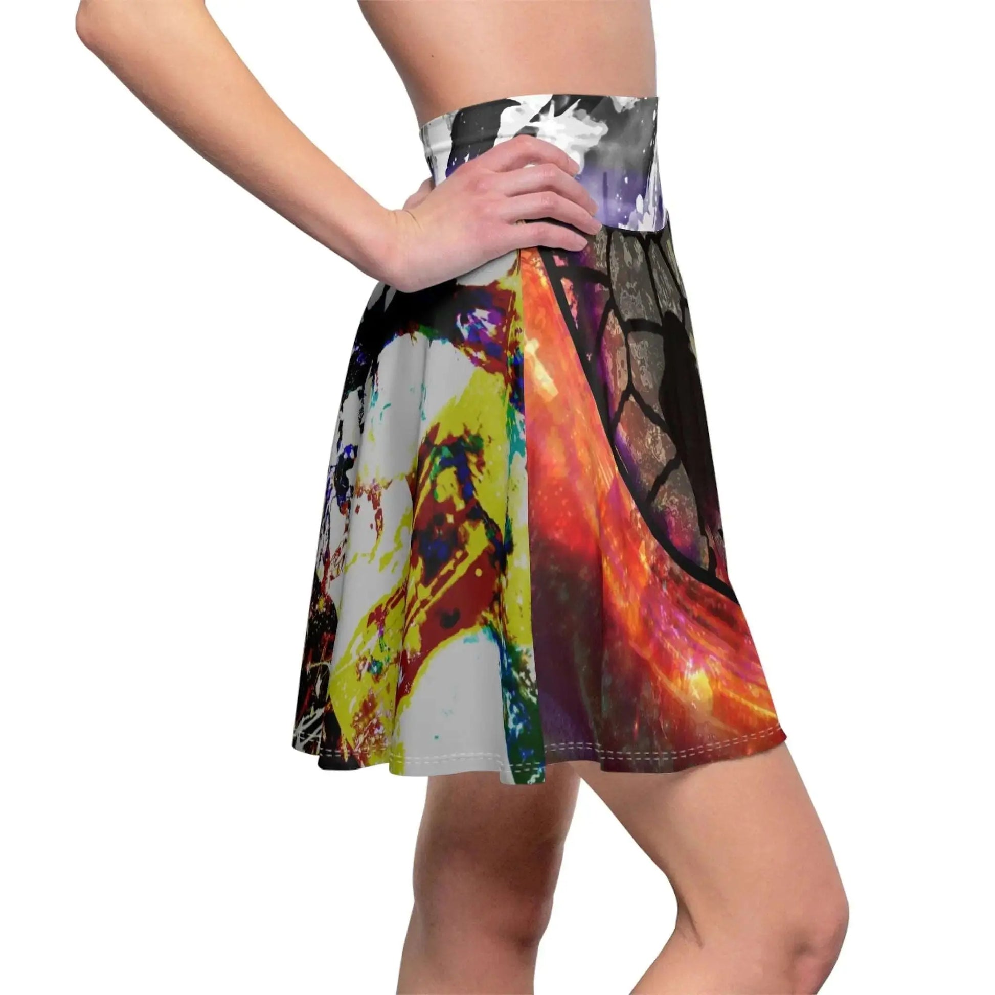 printed skater skirt - Cracks In The Real Official